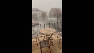 Noticias Terrible granizada en Sant Pere de Torelló de Cataluña España 08 02 2024 [upl. by Akiwak]