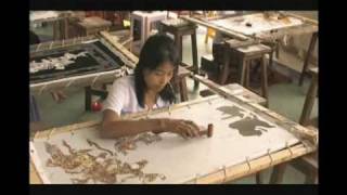 Introduction to Kalaga Tapestry in Myanmar  History Craft in Process and the workshop atmosphere [upl. by Ativad]