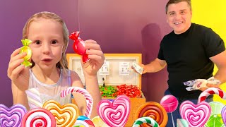 Nastya and dad in the museum of sweets [upl. by Eddra]