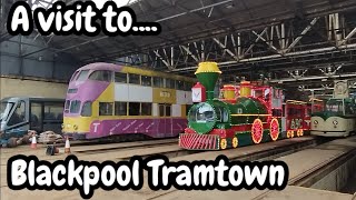 Tramtown Tour  Blackpool Heritage Trams Inc Western Train HMS Blackpool amp Coronation Street tram [upl. by Krever]