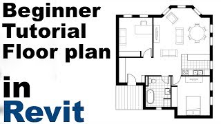 Revit Beginner Tutorial  Floor plan part 1 [upl. by Dloreh703]