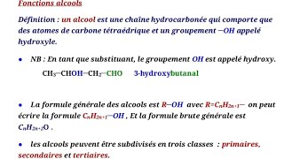 Chimie études des alcools  fonctions alcools [upl. by Sheets]