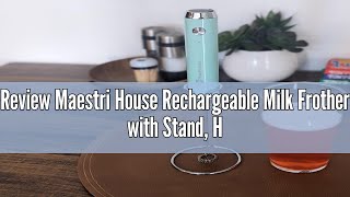 Review Maestri House Rechargeable Milk Frother with Stand Handheld Electric Foam Maker Waterproof D [upl. by Ailuj]