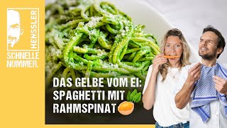 Schnelles Spaghetti mit Rahmspinat Rezept von Steffen Henssler [upl. by Walke]