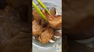 Steamed Chicken wings with Brinjal shorts cooking fyp recipe delicious 710 [upl. by Gnahc438]