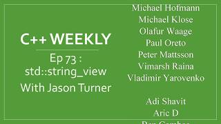 C Weekly  Ep 73  stdstringview [upl. by Ardel]