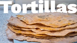 Tortillas aus NUR 2 ZUTATEN selber machen  Vegane Rezepte [upl. by Nalda]