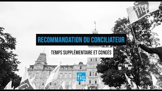 Recommandation du conciliateur  TS et congés [upl. by Floyd]