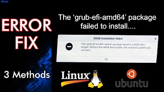 FIX The grubefiamd64signed package failed to install Linux Distros Installation UEFI Mode [upl. by Melliw]