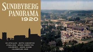 Sundbyberg panorama 1920 in HD Color w Sound [upl. by Lali]