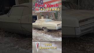 First Wash in 40 Years Abandoned 1960s Bonneville Barn Find Restoration  Satisfying Car Detailing [upl. by Lirbaj]