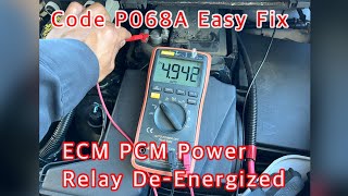 Ford Escape Code P068A ECM  PCM Power Relay DeEnergized  Simple Fix [upl. by Ihcekn415]