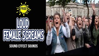 Loud Female Screams Sound Effect  Female Screaming Sounds [upl. by Armallas]