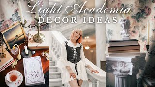 Light Academia room decor ideas 📚🤍🕯 [upl. by Yntruoc536]