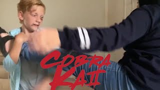 Cobra Kai school fight remake [upl. by Eissirc]