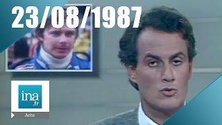 20h Antenne 2 du 23 août 1987  Mort de Didier Pironi  Archive INA [upl. by Onaicilef]