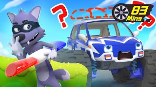 Police Truck Chases Big Bad Wolf  Police Cartoon  Cartoon for Kids  BabyBus  Cars World [upl. by Anchie893]