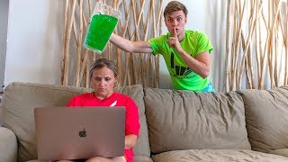 SLIME PRANK ON MOM SHE WAS SO MAD [upl. by Oos]