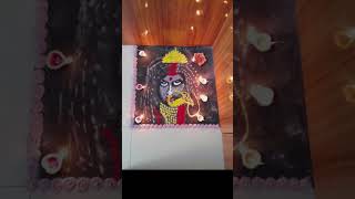 Rangoli art kalichaudas special kaalimaa youtubevideo [upl. by Hefter]