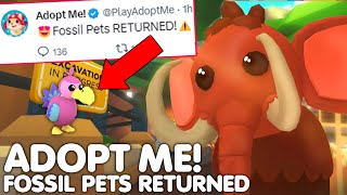 ⚠️RETURNED 🤩FOSSIL PETS RETURNED TO ADOPT ME…🦘😱ALL HUGE NEW UPDATES ALL INFO ROBLOX [upl. by Eniagrom108]