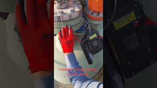 Cathodic Protection System installation Isulation Flange testing with RF tester [upl. by Schechter]