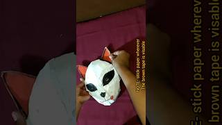 Demon slayer mask ll warding mask anime demonslayer craft [upl. by Negaem]