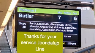 Remember Joondalup Transperth JOO YAN BTrain 6109 full journey from Elizabeth Quay to Butler [upl. by Ys]