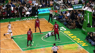 LeBron James MONSTER alleyoop slam vs Celtics [upl. by Brig]