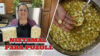 NIXTAMAL PARA POZOLE TE ENSENO PASO A PASO COMO PREPARARLO [upl. by Rusell]