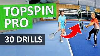 TOPSPIN PRO Drills  30 Excellent Tennis Drills for Singles PlayerCoach amp Groups [upl. by Alida]