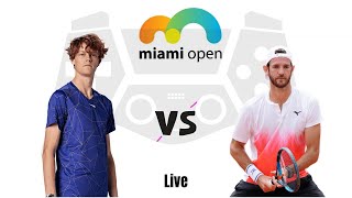 Jannik Sinner vs Andrea Vavassori  Miami Open 2024 Live Match Today [upl. by Eilsehc]