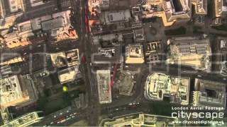 London Aerial Footage  Top down view of Bishopsgate London HD [upl. by Ignacia]