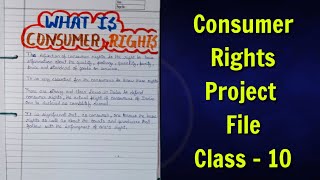 Consumer Rights Project File Class  10  Social Science Project  Consumer Rights  See and make [upl. by Mima]