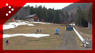 LAppennino resta senza neve la situazione a 1500 metri al Lago della Ninfa [upl. by Atinrehs]