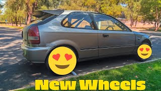 WE BUILDING A 1OF1 HONDA CIVIC2ZZ NEW WHEELS FIRST IN THW WORLD PT5 [upl. by Jea]