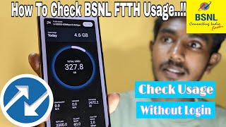 BSNL FIBRE  How To Check BSNL Fibernet Data Balance  Check Without Login  Check Data Usage Tamil [upl. by Torie]