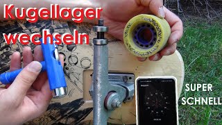 LONGBOARD Kugellager und Rollen super schnell und ganz einfach wechseln  Anfänger Tutorial [upl. by Nathalia277]