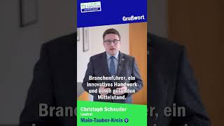 Grußwort Christoph Schauder Landrat MainTauberKreis [upl. by Marsh]