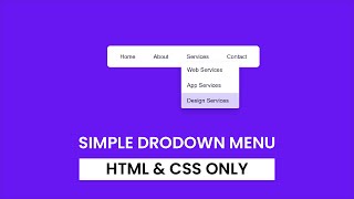 Simple Dropdown Menu  HTML amp CSS [upl. by Nueovas274]