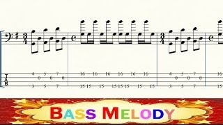 Bass tab and Notes  Blackbird  Arrangement  Slow  Bass Chords [upl. by Newcomer462]