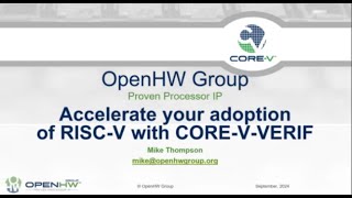 Accelerate your adoption of RISCV with COREVVERIF [upl. by Tita]