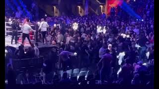 Badr Hari vs Arkadiusz Wrzosek 2 Badr army and polish Hooligans interrupt fight [upl. by Ashlen554]