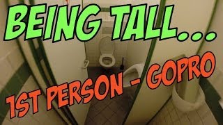 Being Tall In Public  Tall Guy POV  Headmounted GoPro Camera [upl. by Tnomed]