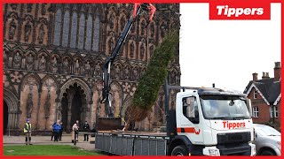 Christmas Delivered to Lichfield Cathedral in 2023  Tippers Lichfield [upl. by Alston]