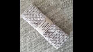 Crocheted Wash Cloth Pale Grey – 100 Cotton Face Cloth Flannel [upl. by Jobina]