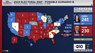 Presidential Election 2024 Electoral Map Latest — 6 pm Update [upl. by Nwahsid]