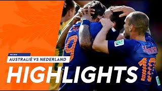 Highlights AustraliëNederland 23 WK 2014 [upl. by Dlaner]