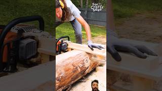 Excelente metodo con Motosierra para sacar tablas de troncos woodcrafter diy woodworking hacks [upl. by Xino444]