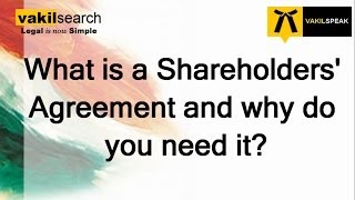 What is a Shareholders Agreement and why do you need it [upl. by Him]