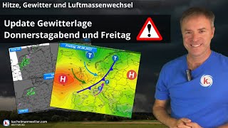 Kräftige Gewitter beenden vorerst Hitze  Was passiert ab morgen Abend [upl. by Enaid825]